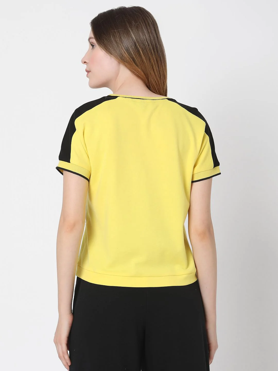 Yellow Graphic Slogan Print T-Shirt - Image 4