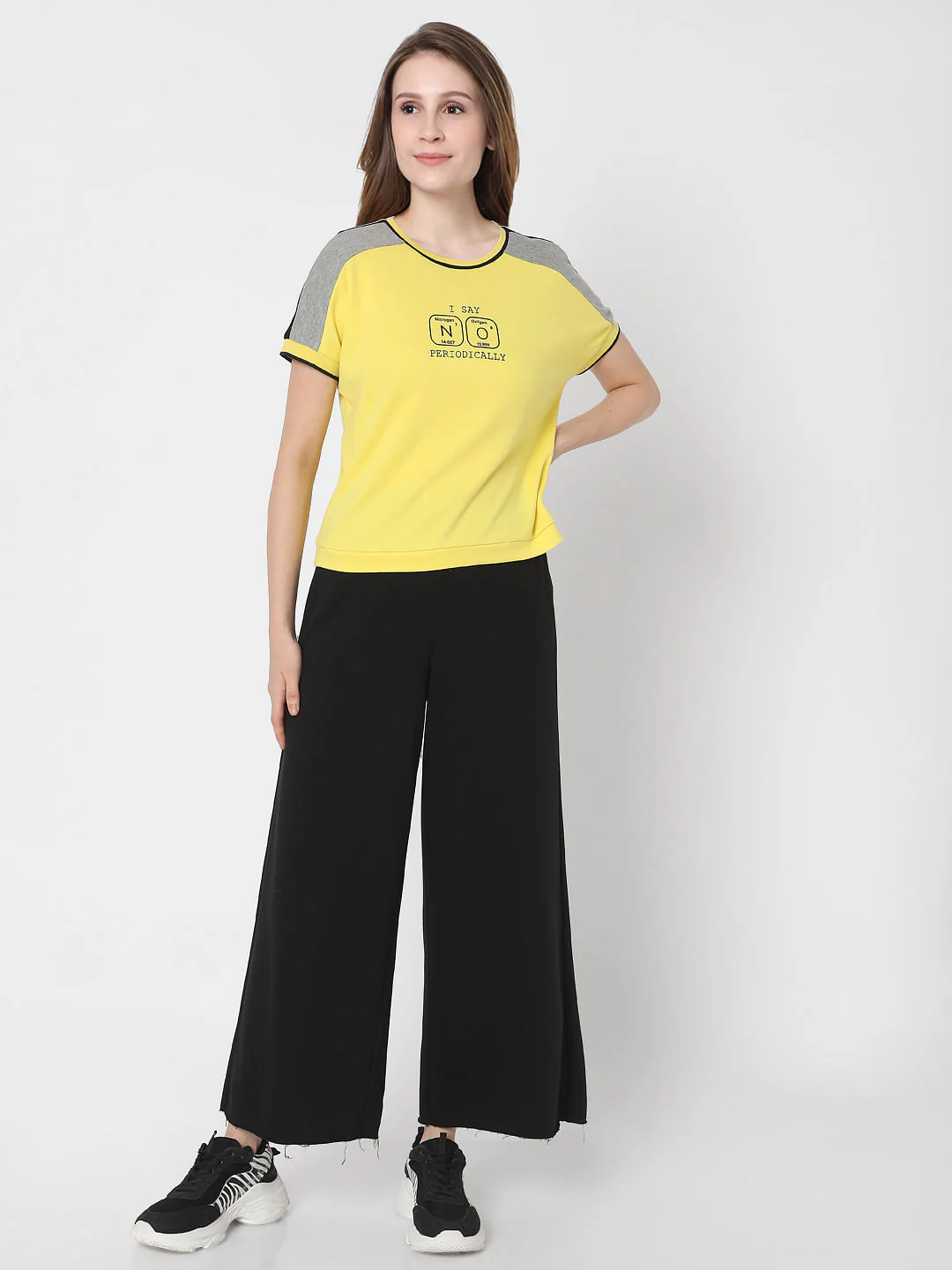 Yellow Graphic Slogan Print T-Shirt - Image 5