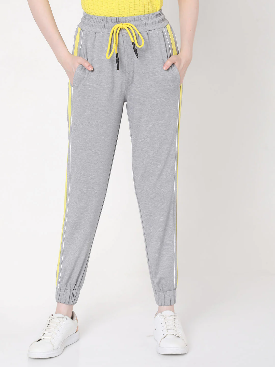 Grey Tape Detail Sweatpants - Image 2