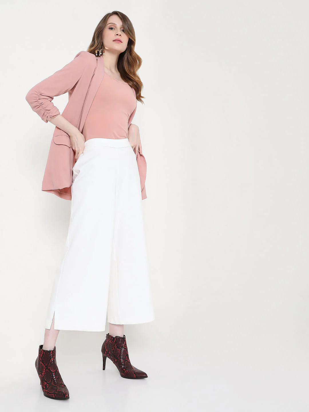 White High Rise Culottes