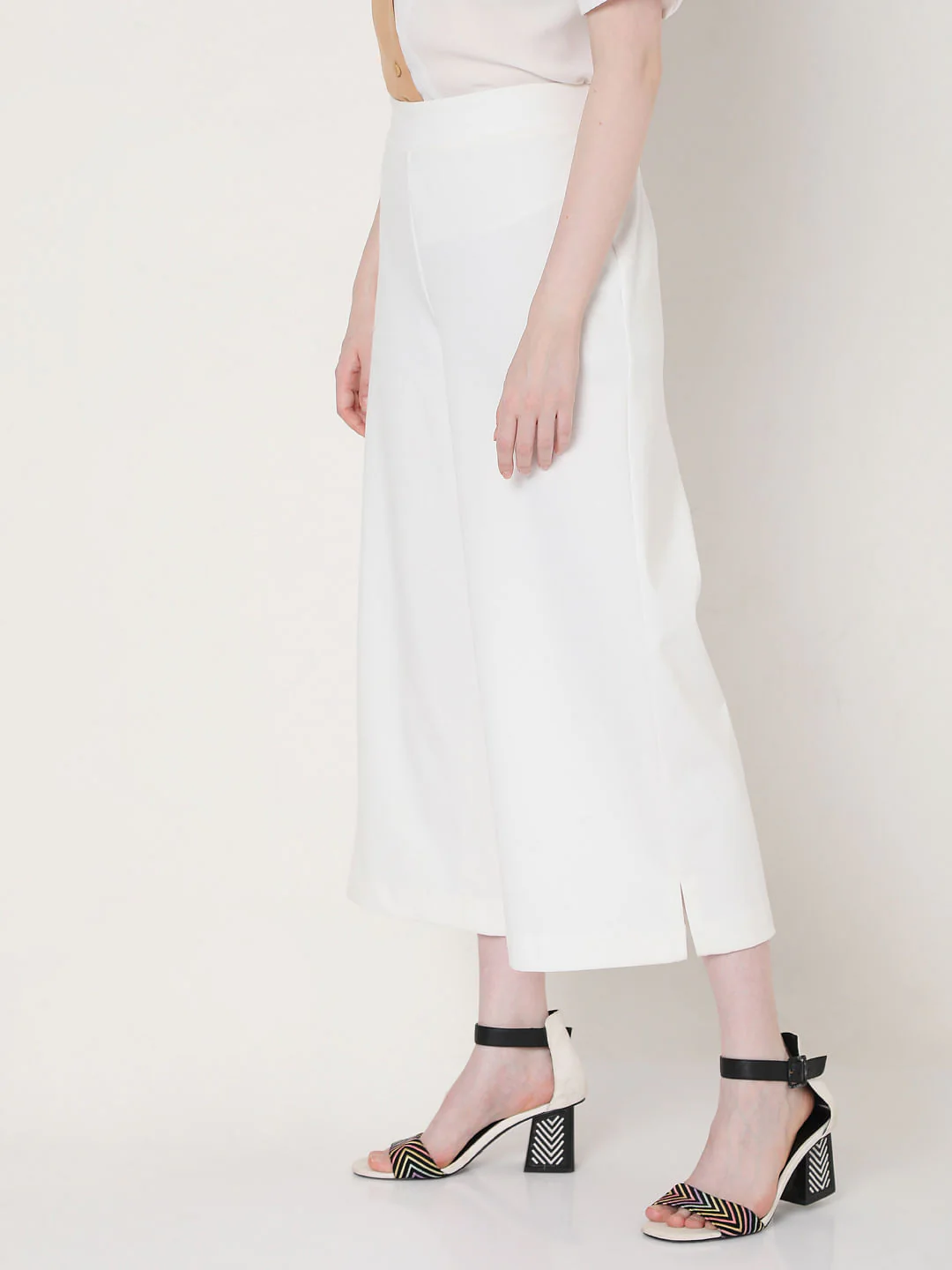 White High Rise Culottes - Image 3