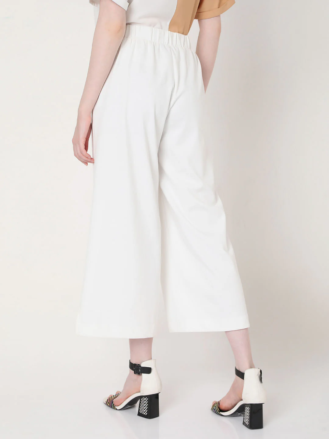 White High Rise Culottes - Image 4