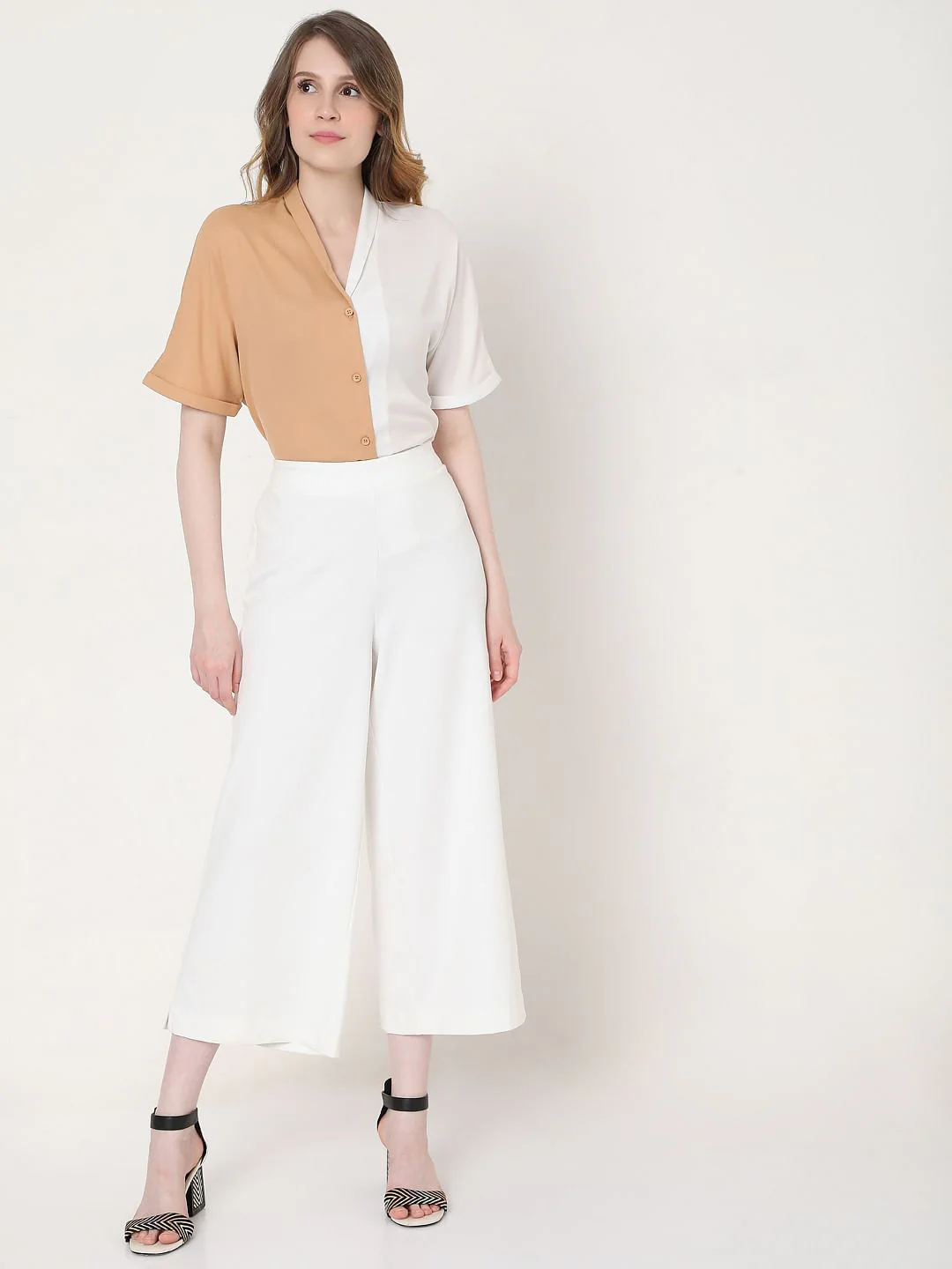 White High Rise Culottes - Image 6