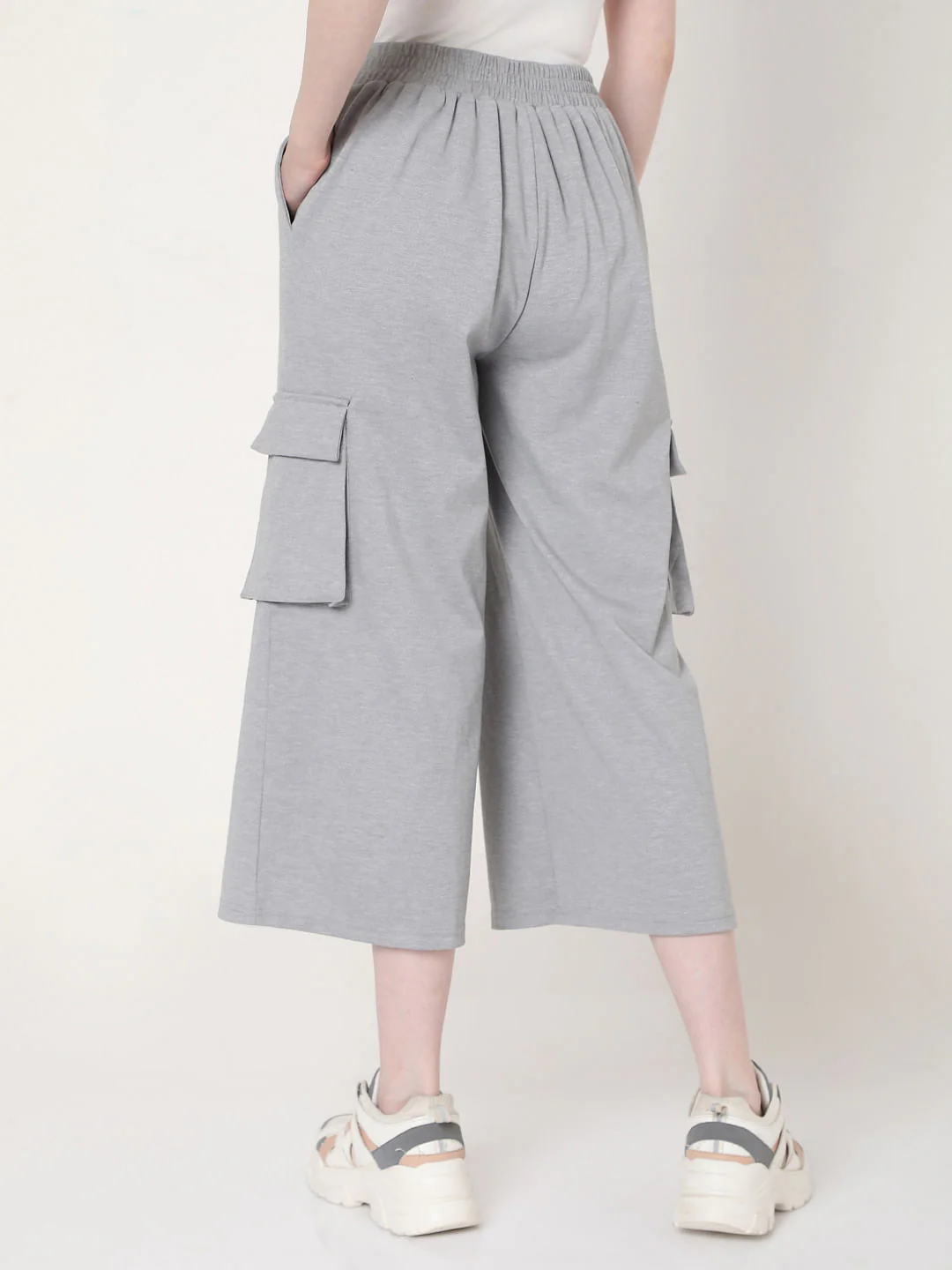 Grey High Rise Culottes - Image 4
