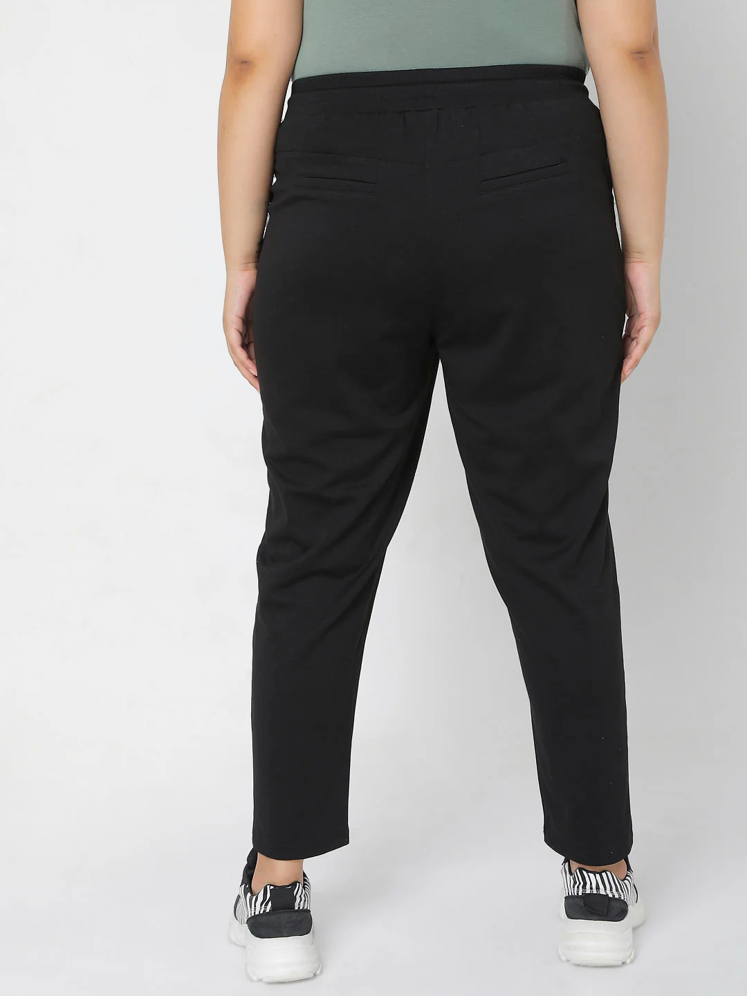 Curve Black High Rise Cargo Pants - Image 4