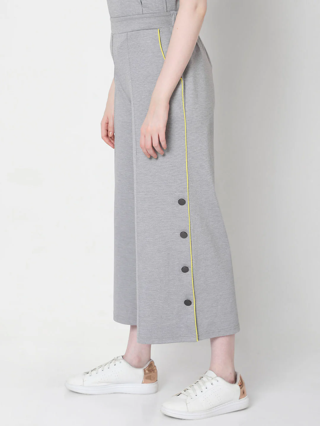 Grey Flared Track Pants - Image 3