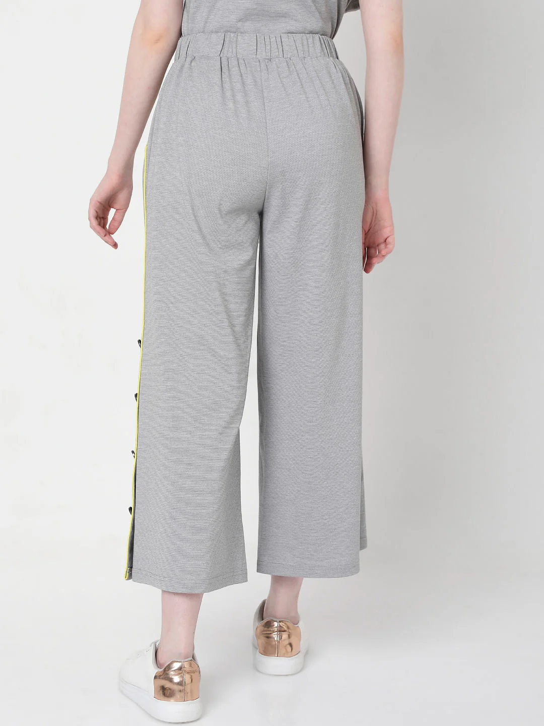 Grey Flared Track Pants - Image 4