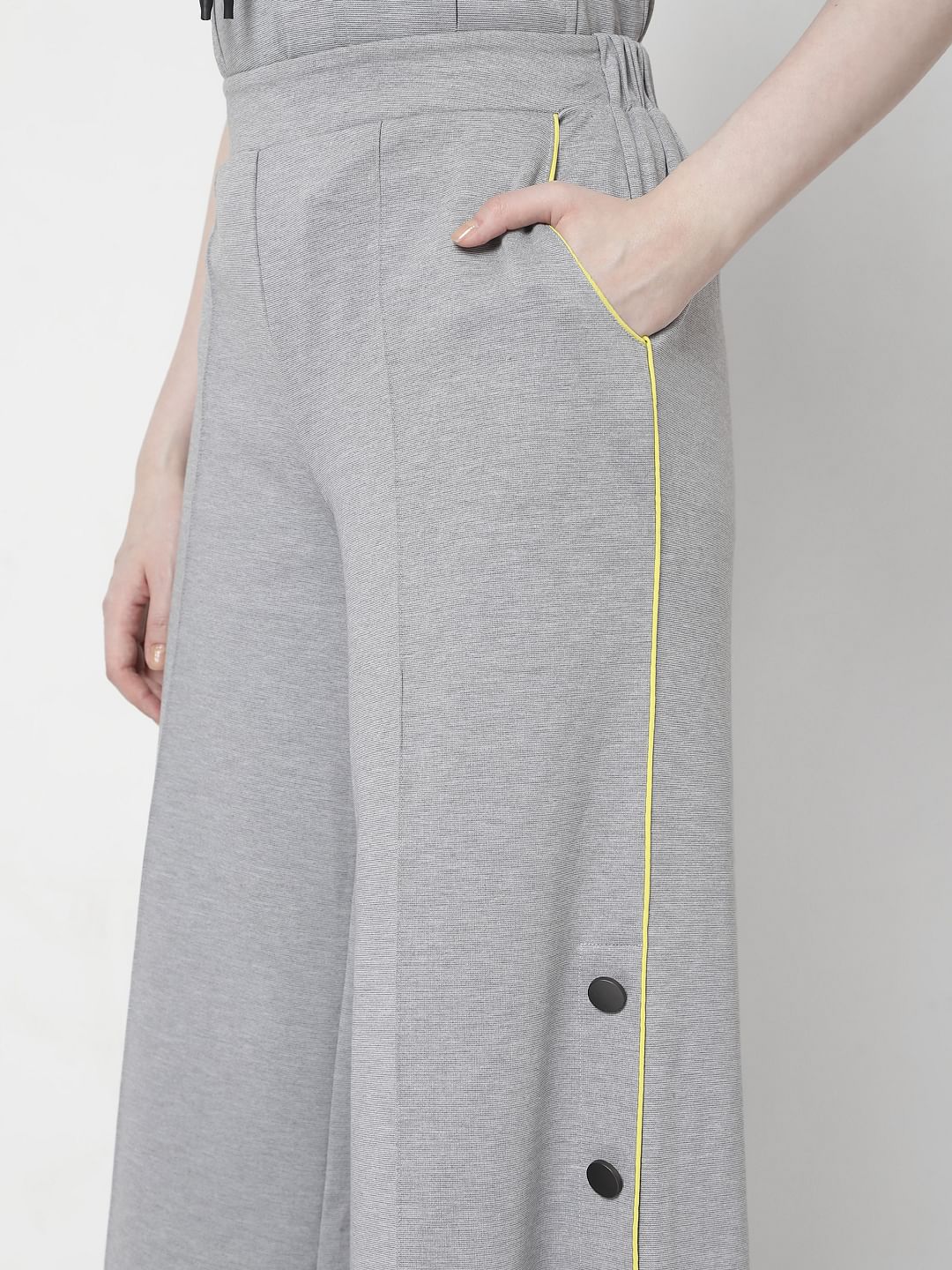 Grey Flared Track Pants - Image 5