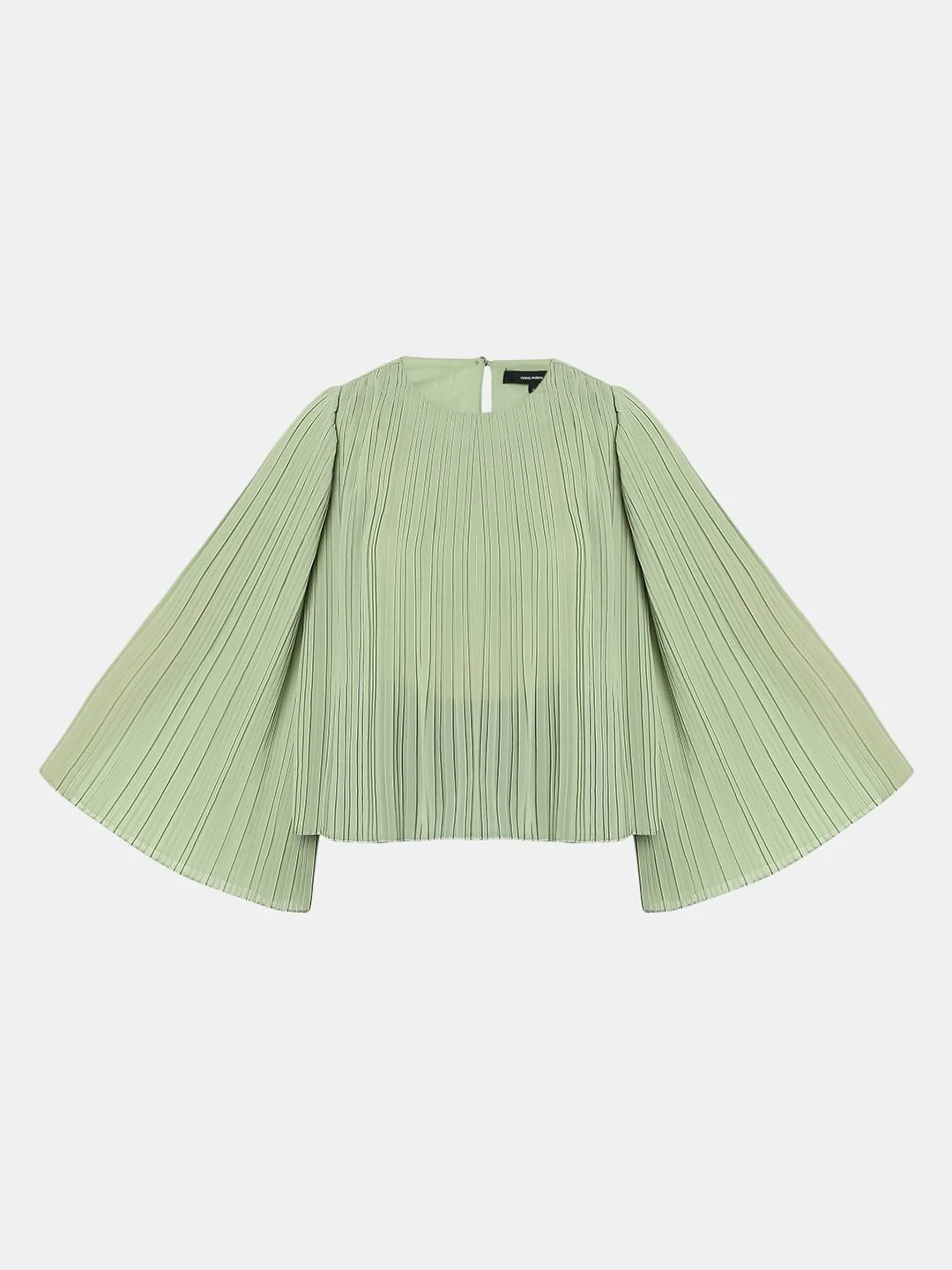 Green Pleated Flared Sleeves Top - Image 7