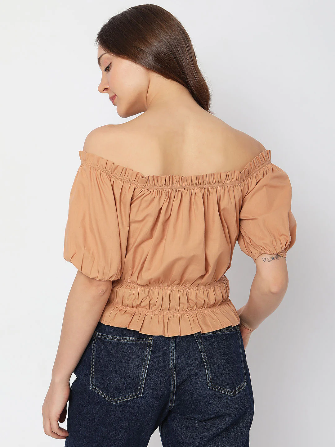 Beige Off-Shoulder Top - Image 4