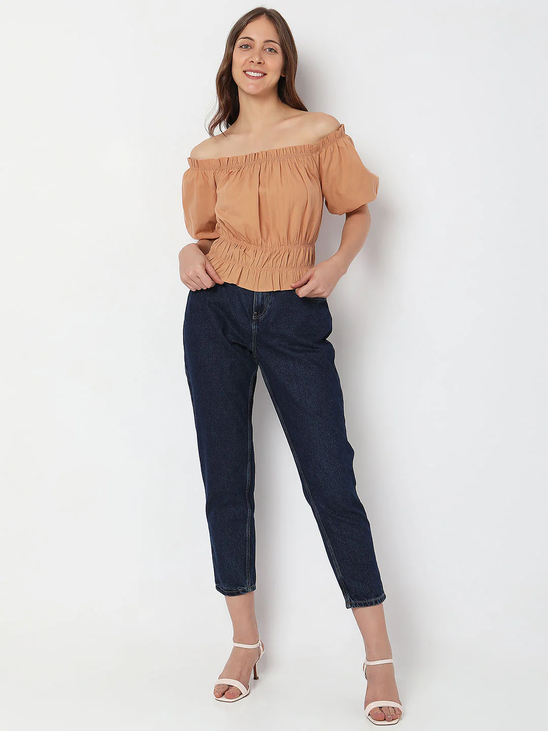 Beige Off-Shoulder Top - Image 5