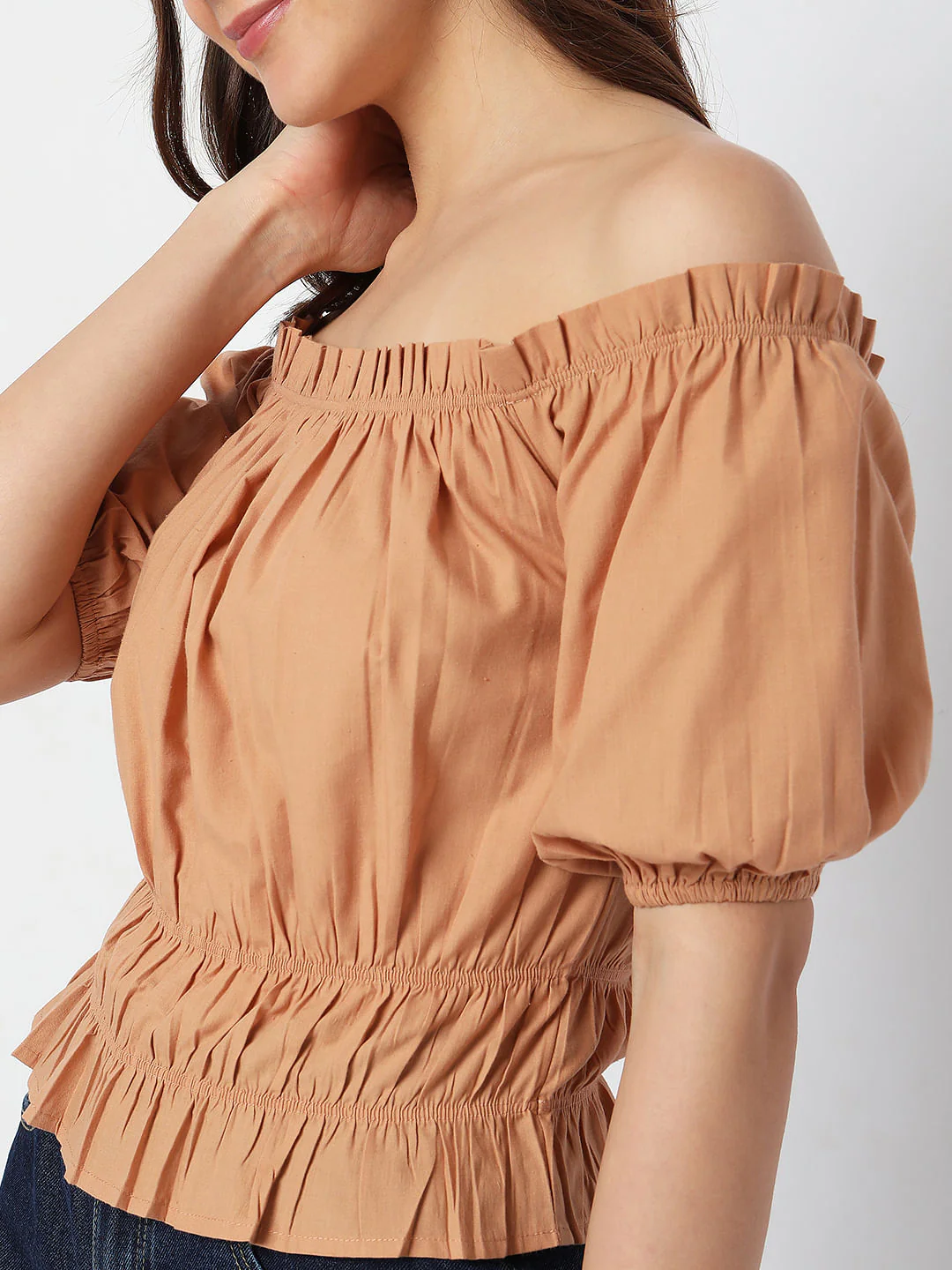 Beige Off-Shoulder Top - Image 6