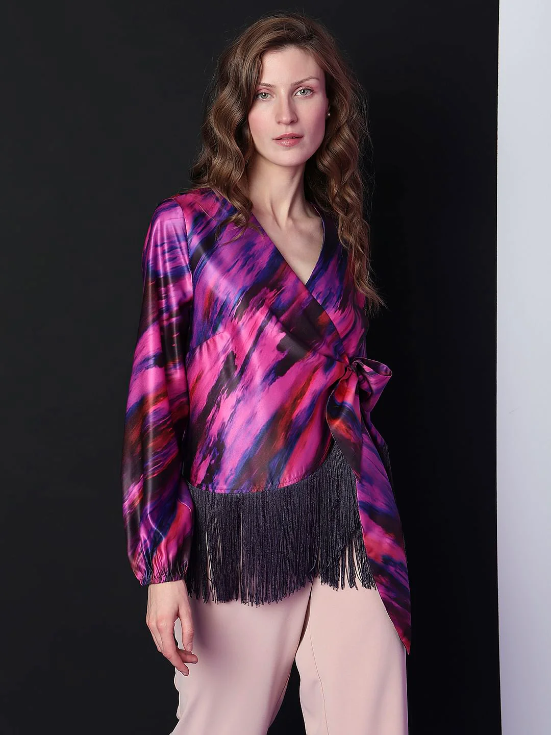 Marquee Red Wrap Tassel Top - Image 2