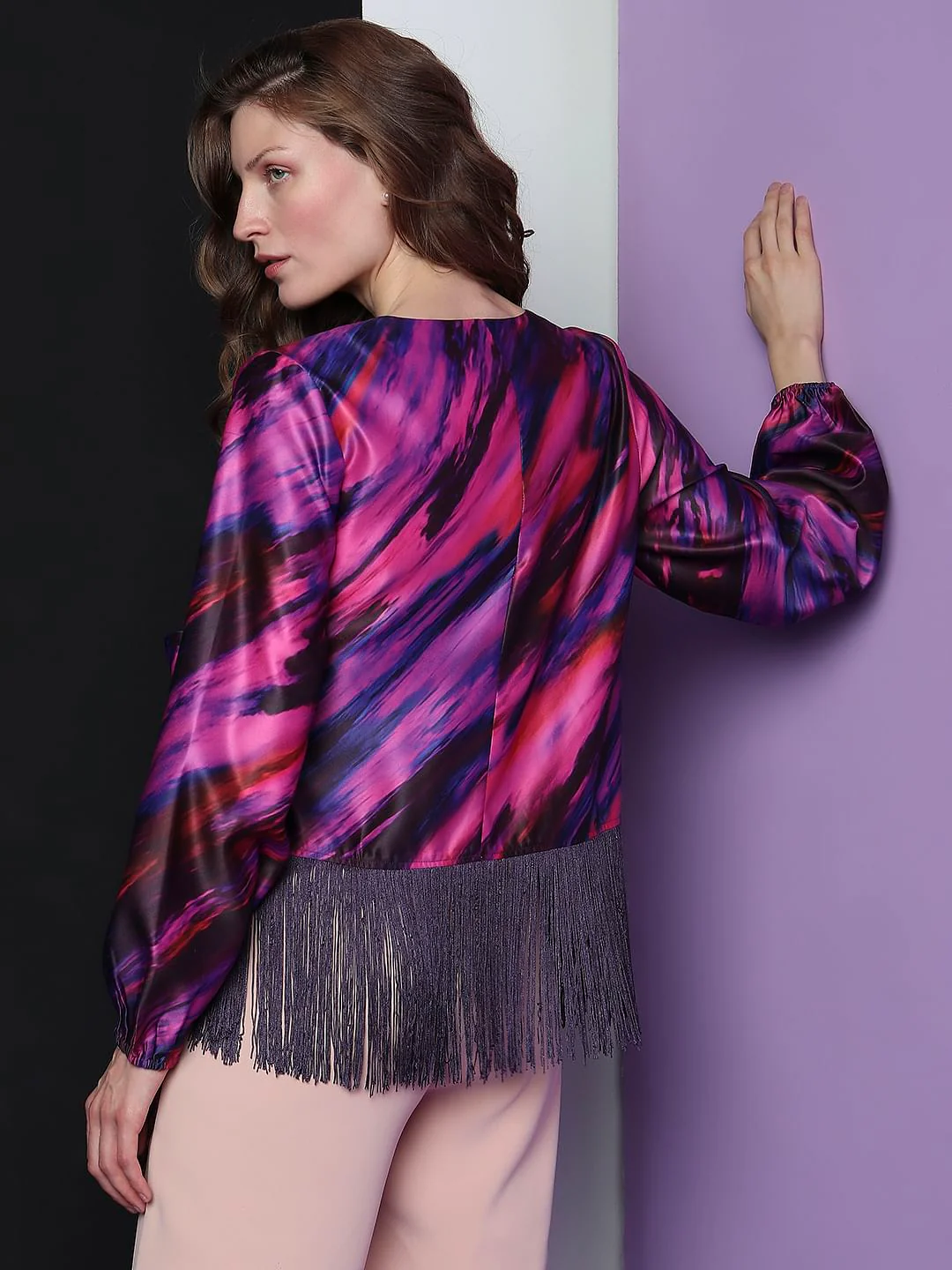 Marquee Red Wrap Tassel Top - Image 4