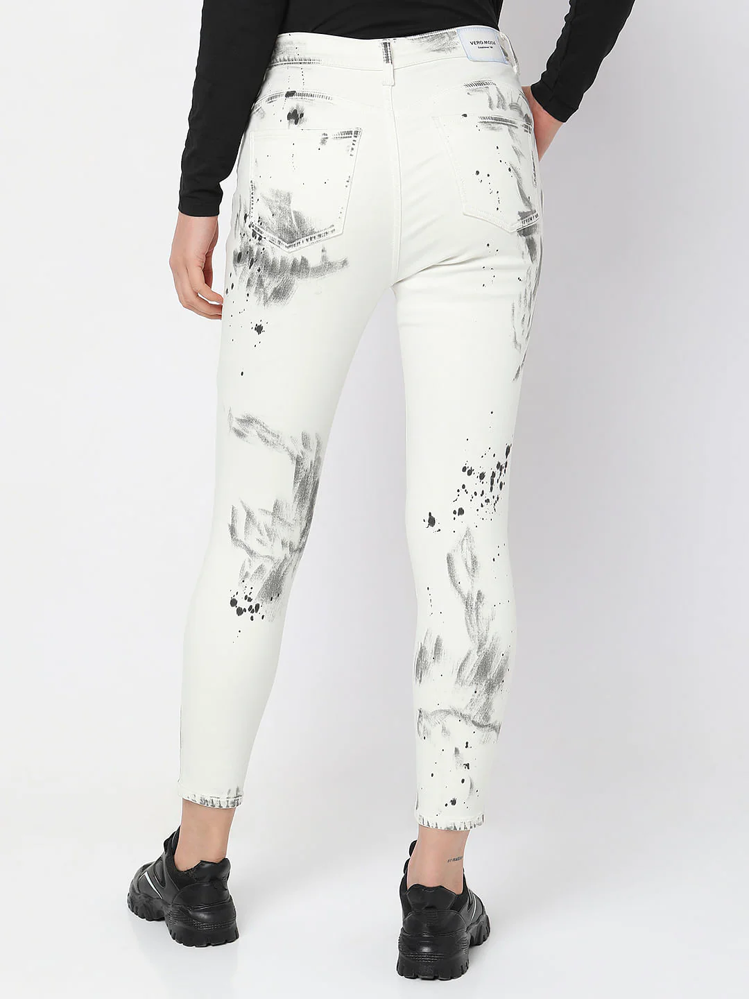 White High Rise Push-Up Wendy Skinny Jeans - Image 4