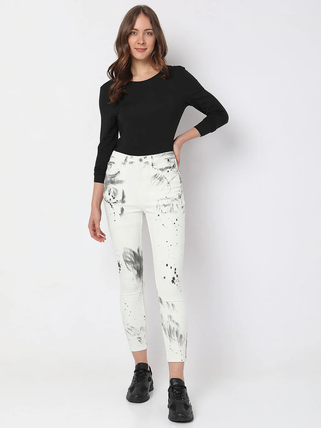 White High Rise Push-Up Wendy Skinny Jeans - Image 6