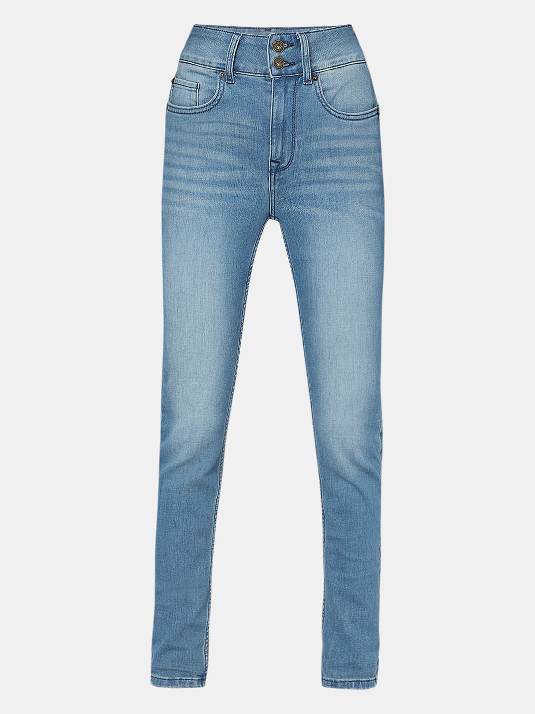 Light Blue High Rise Wendy Skinny Jeans - Image 7