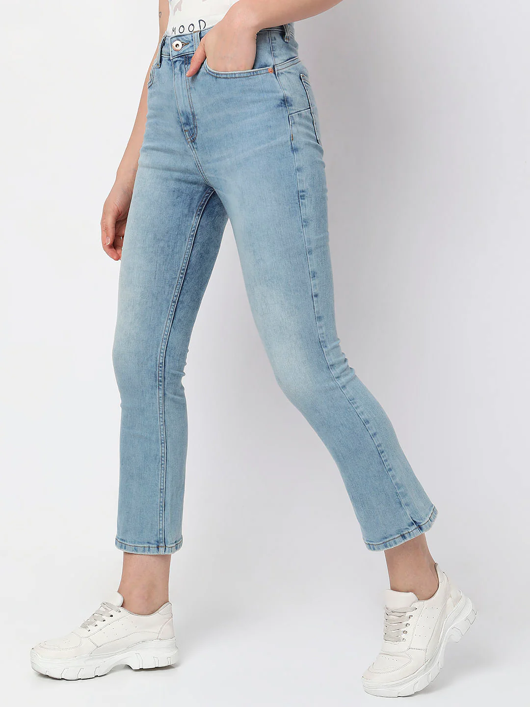 Blue High Rise Push Up Petra Bootcut Jeans - Image 3