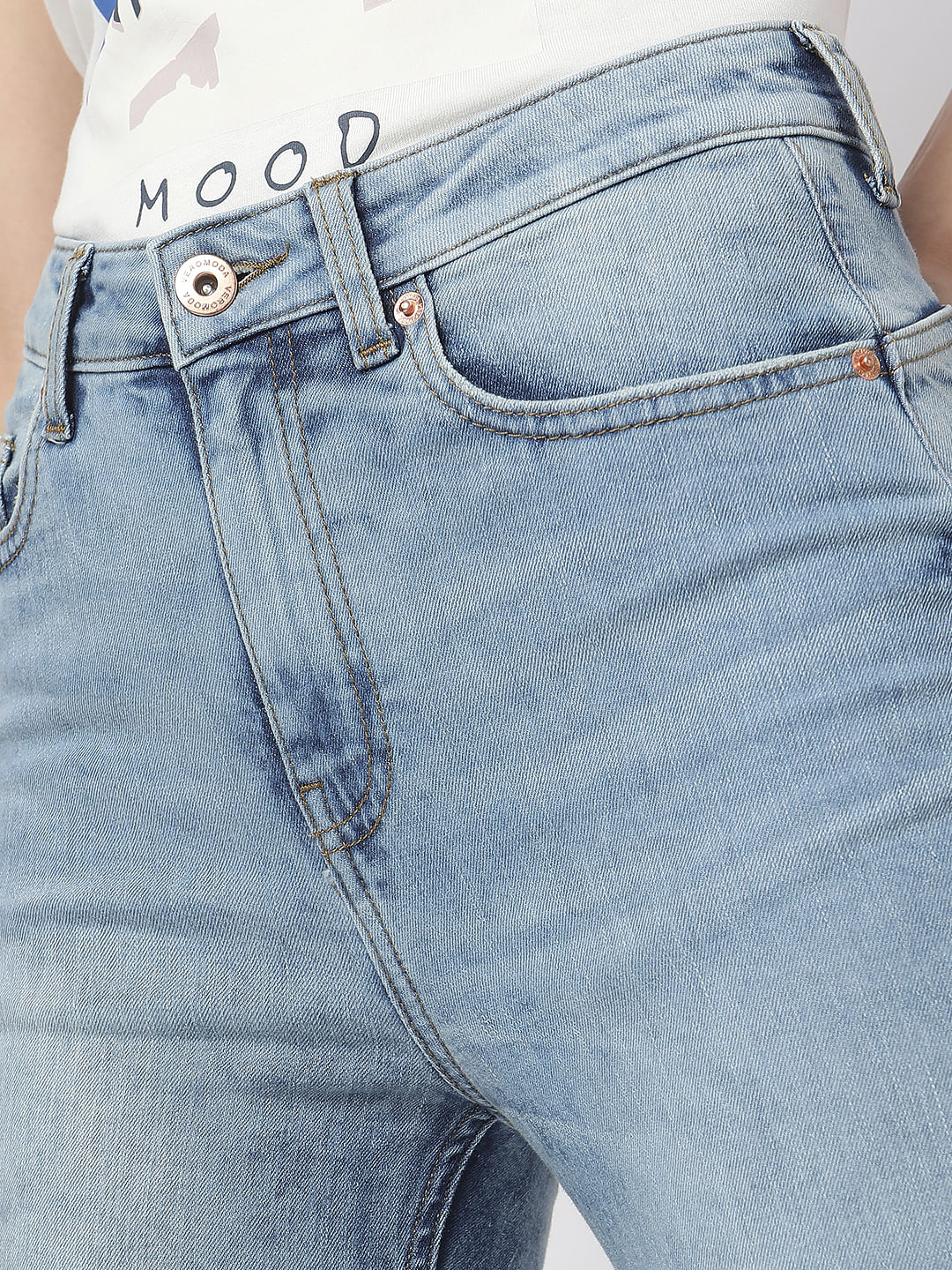 Blue High Rise Push Up Petra Bootcut Jeans - Image 8