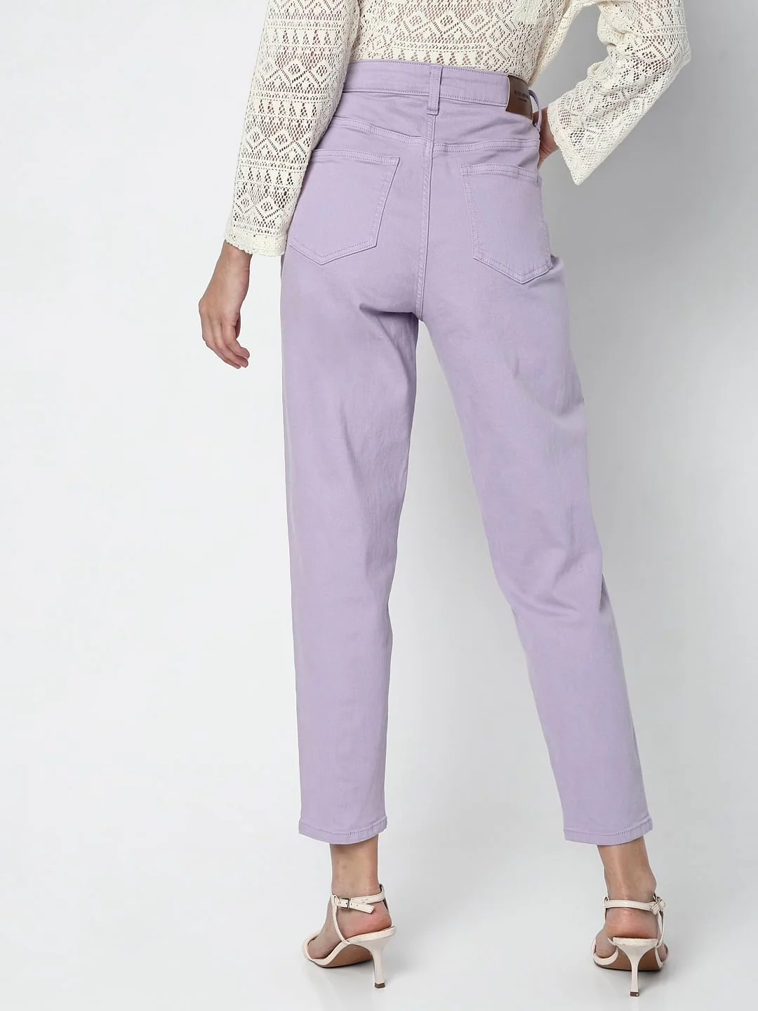 Purple High Rise Jade Straight Fit Jeans - Image 4