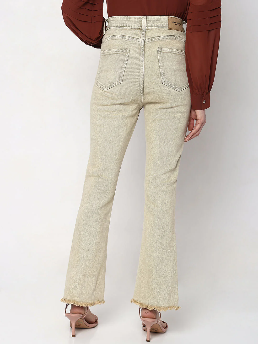 Light Green High Rise Petra Bootcut Jeans - Image 4