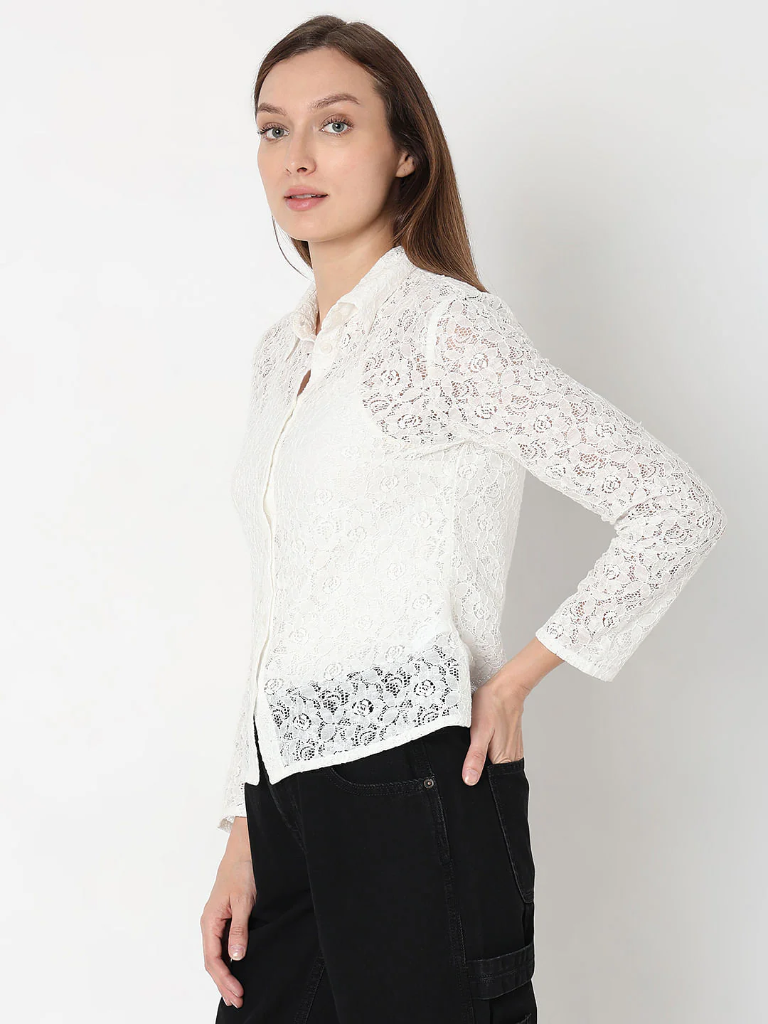White Lace Shirt - Image 3