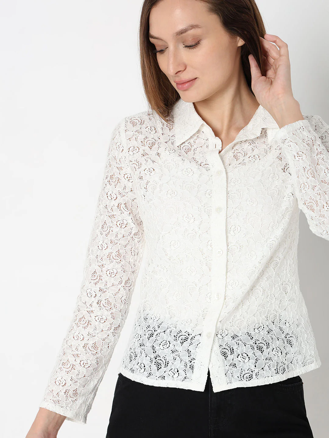 White Lace Shirt - Image 6
