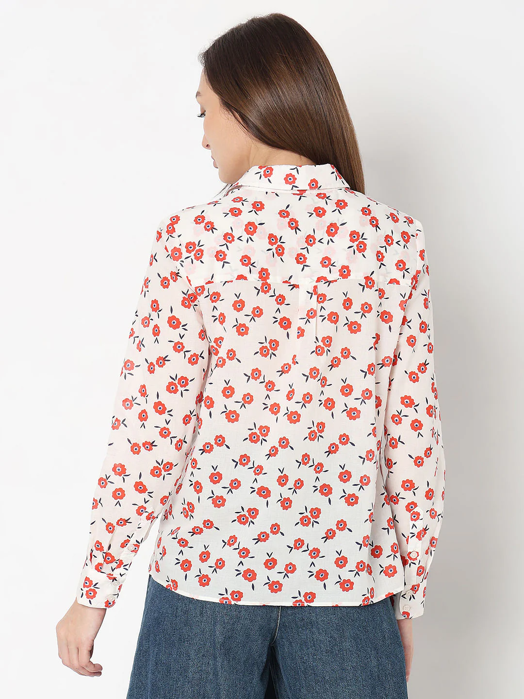 Pale Peach Floral Shirt - Image 4