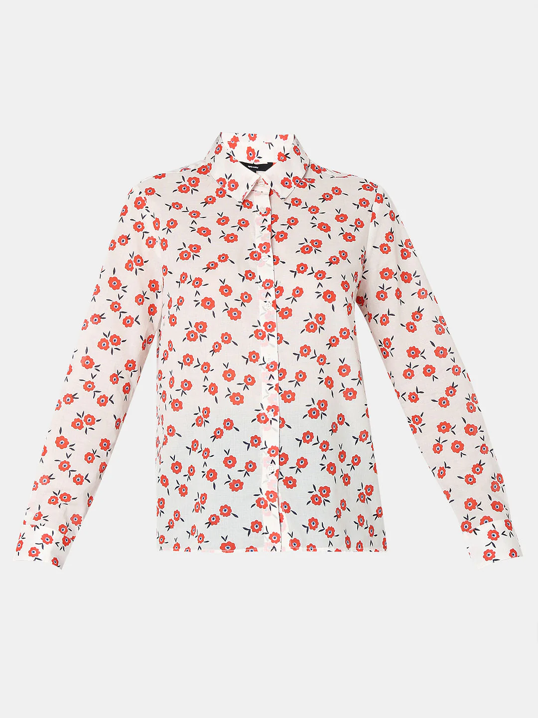 Pale Peach Floral Shirt - Image 7