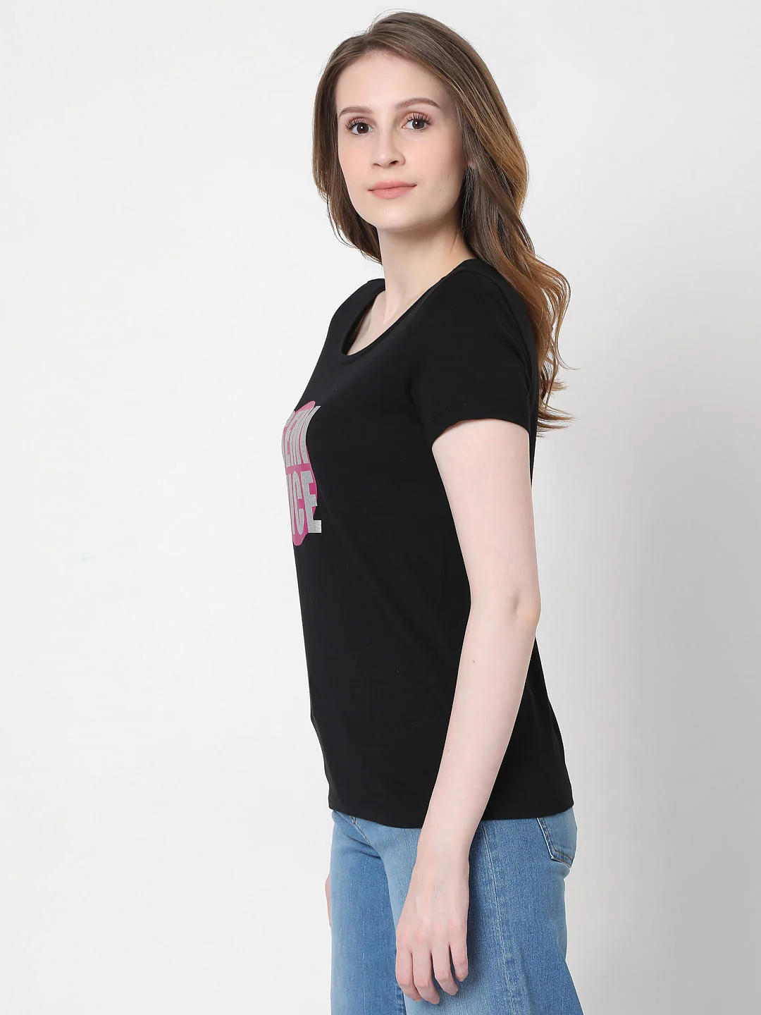 Black Graphic Print T-Shirt - Image 3