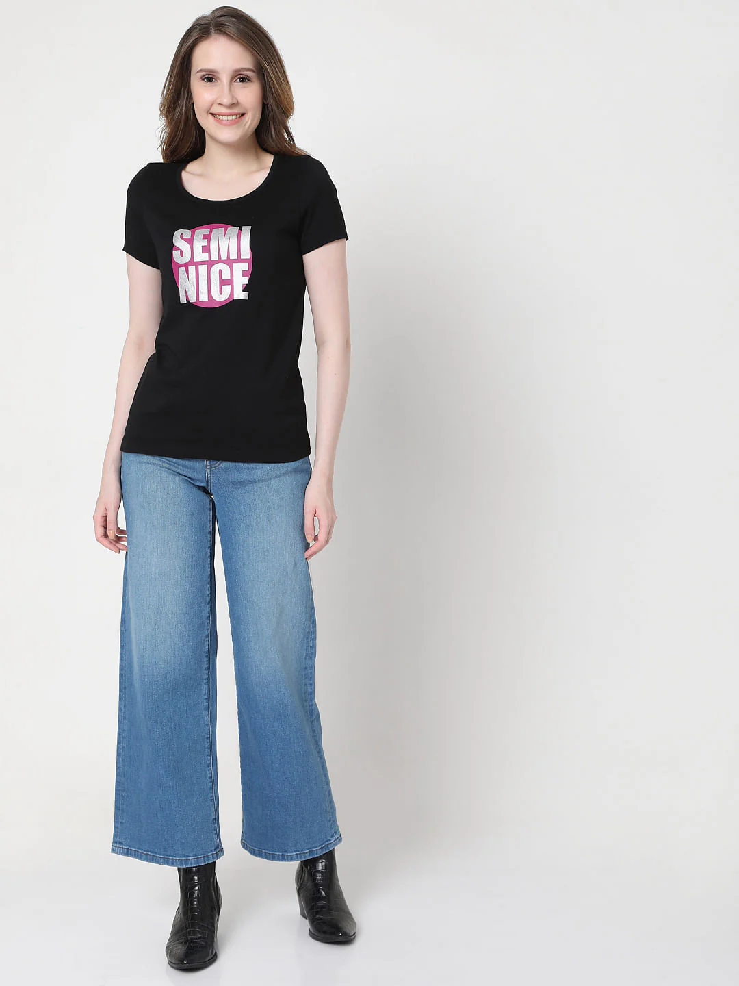 Black Graphic Print T-Shirt - Image 5