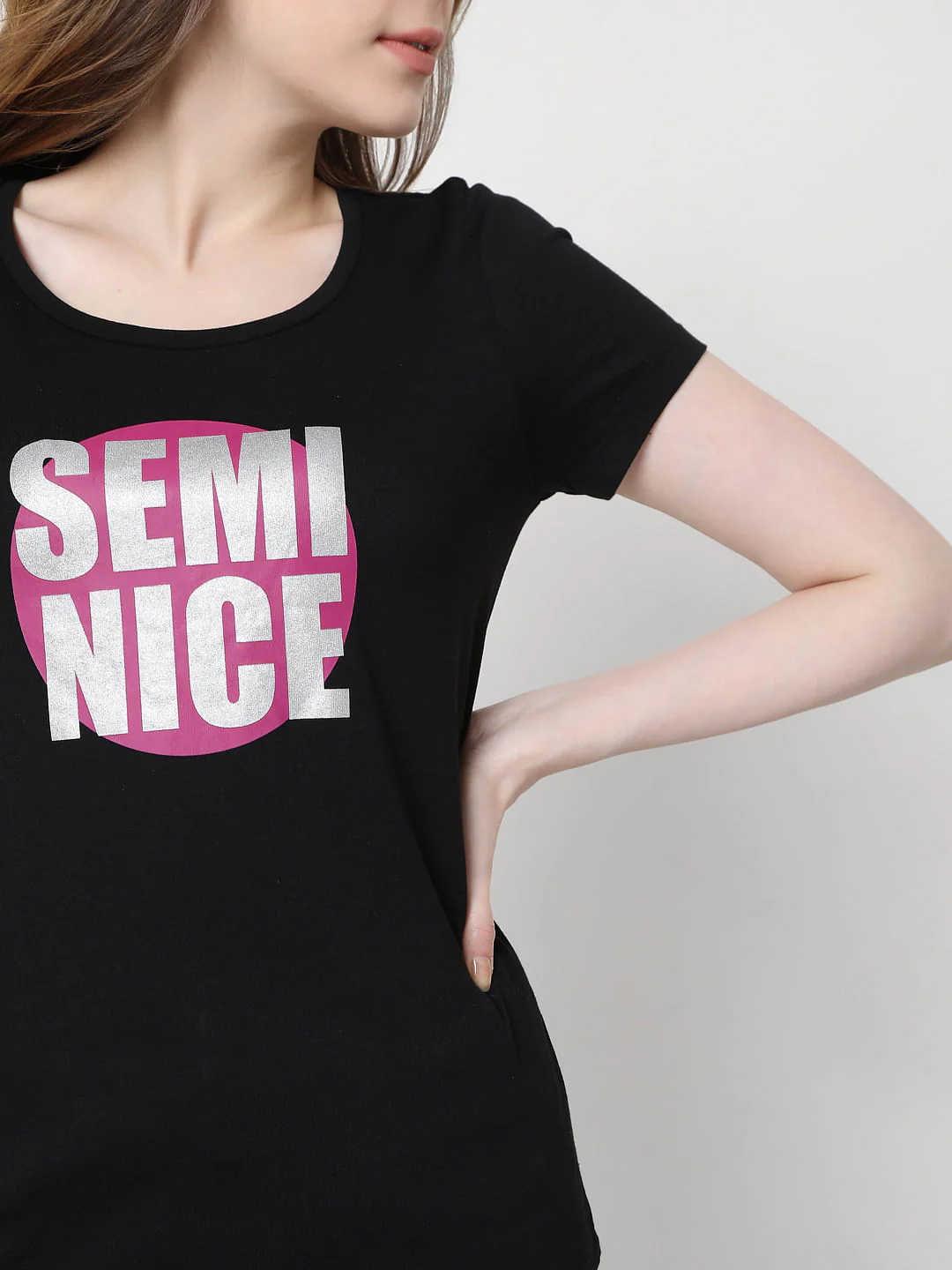 Black Graphic Print T-Shirt - Image 6