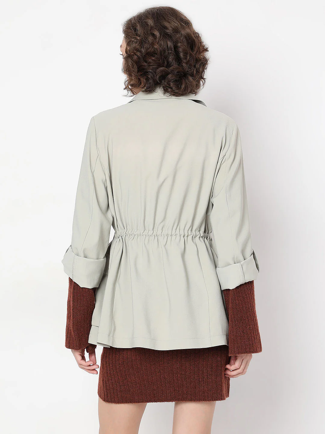 Grey Lightweight Parka Jacket - Image 4