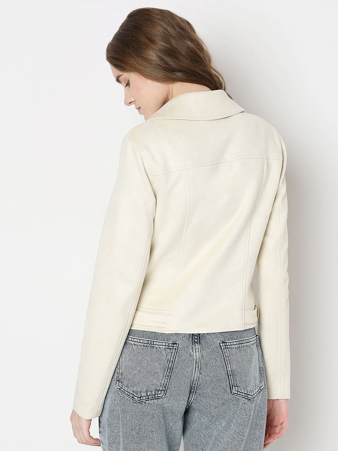 Beige Biker Jacket - Image 4