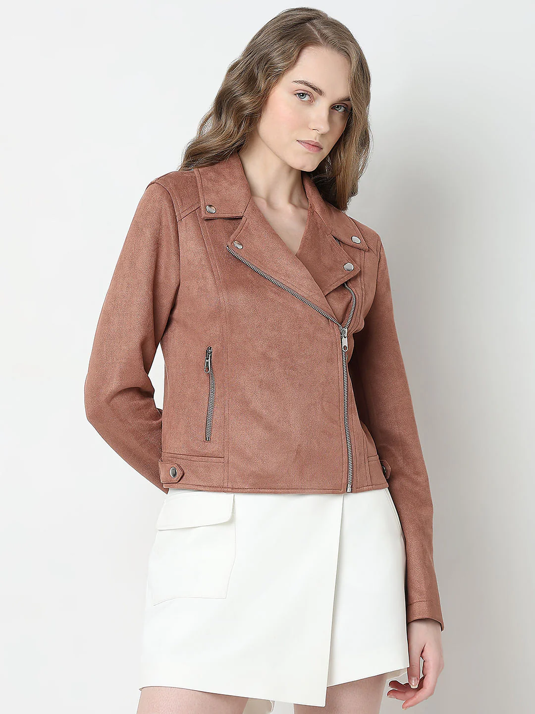 Light Brown Biker Jacket - Image 2