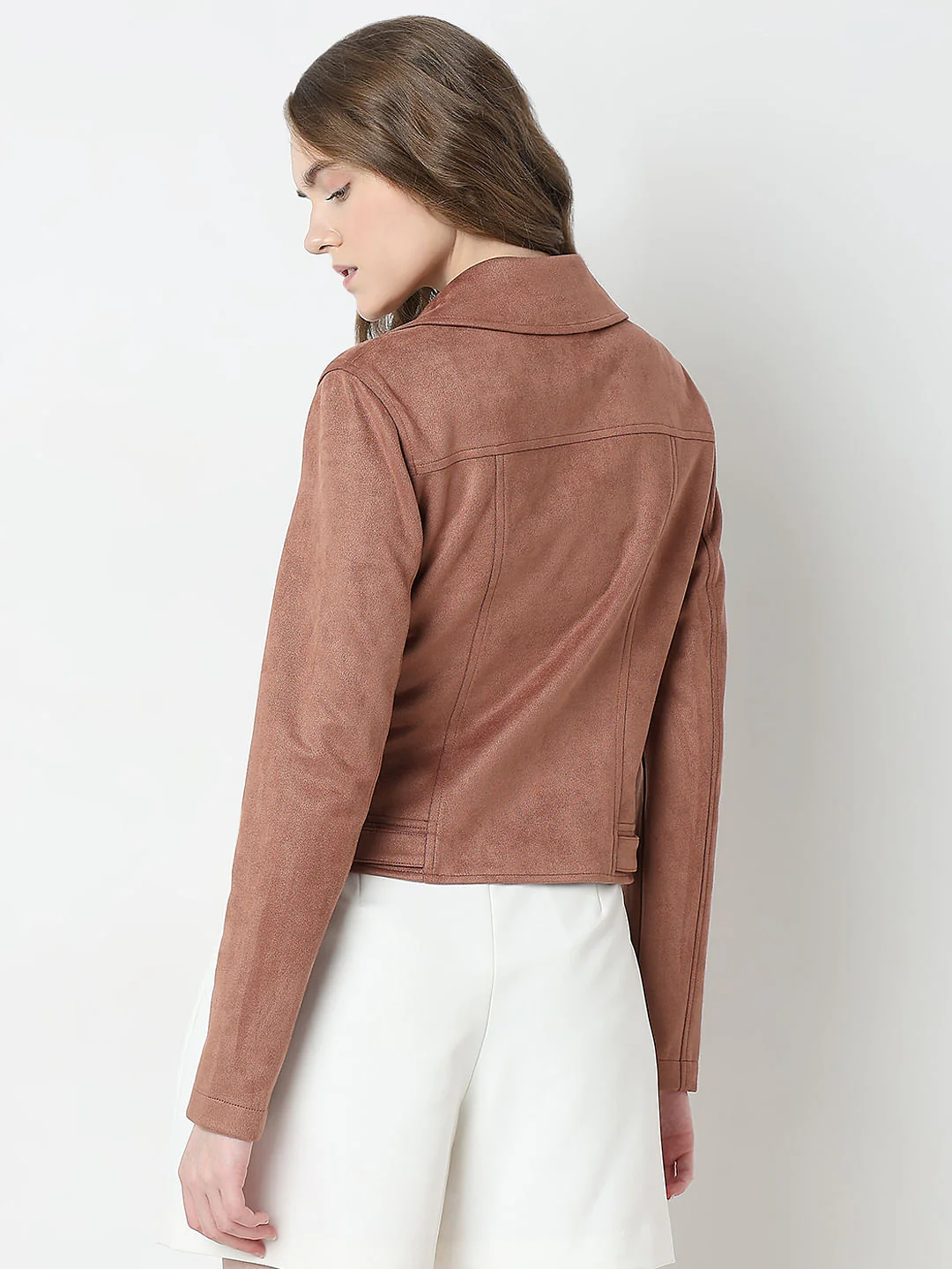 Light Brown Biker Jacket - Image 4