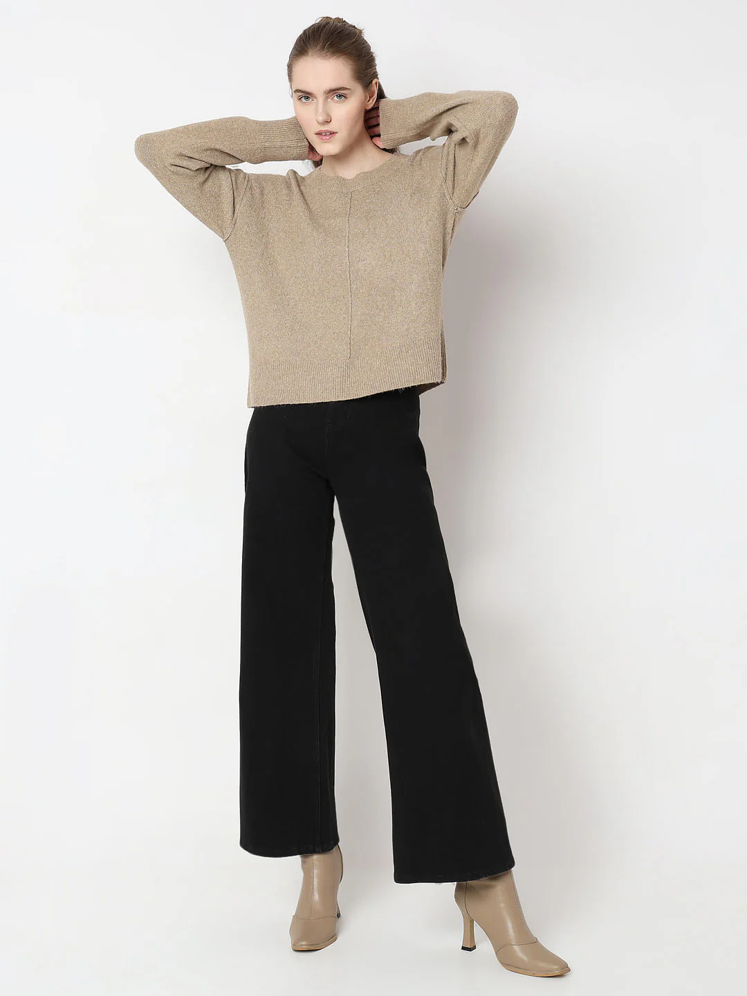 Brown Round-Neck Pullover - Image 5