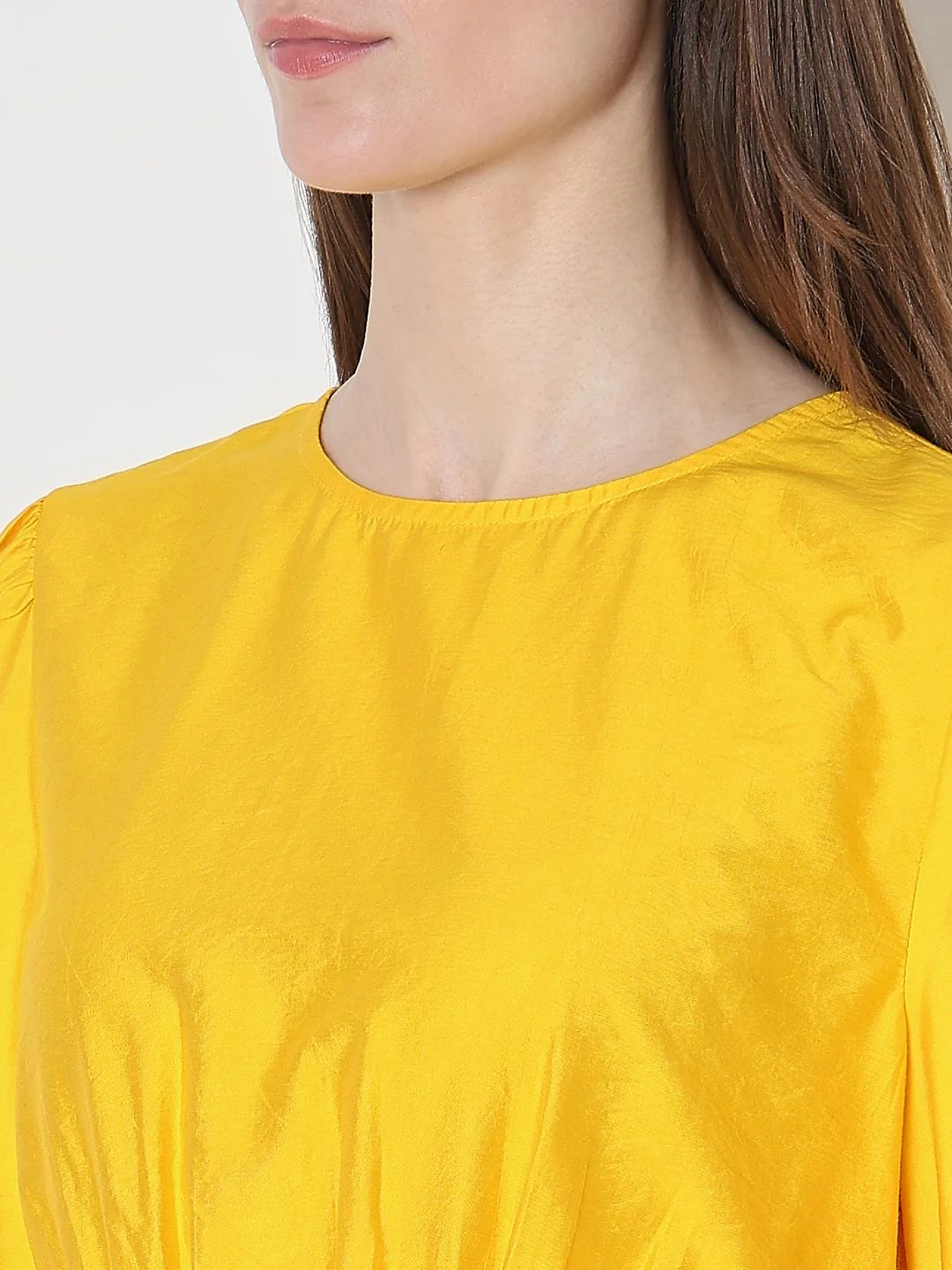 Yellow Contrast Piping Dress - Image 8