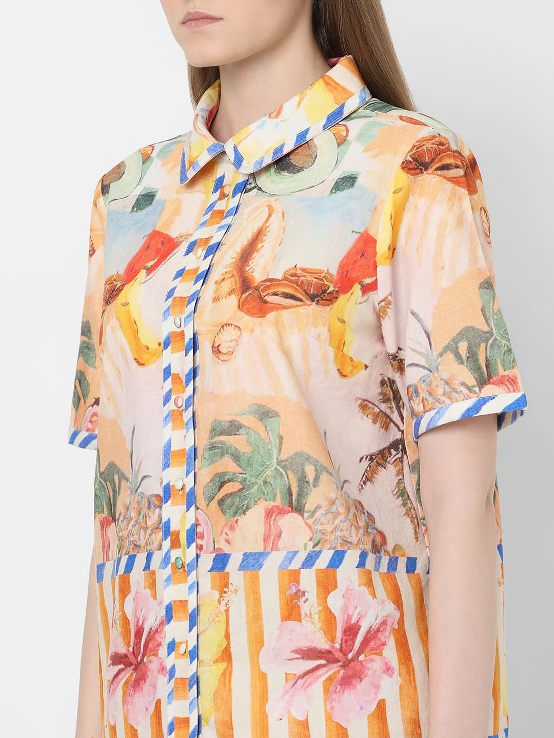 Yellow Tropical Print Shirt - Image 6