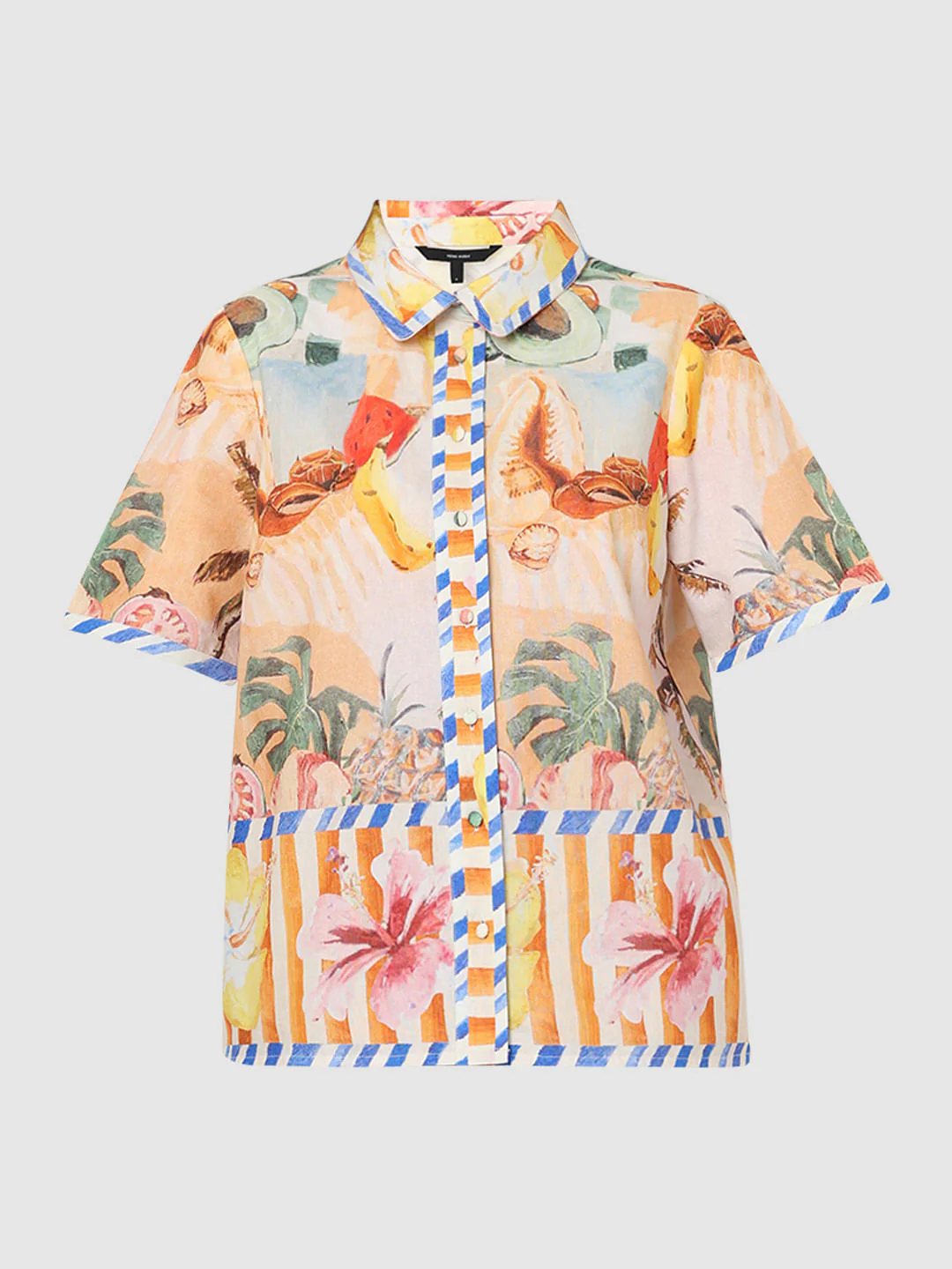 Yellow Tropical Print Shirt - Image 7