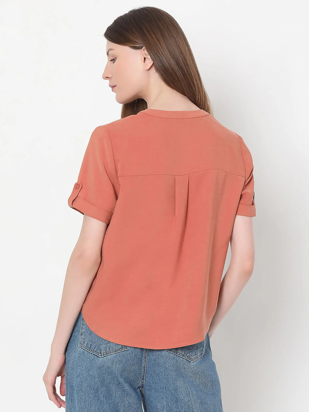 Peach V-Neck Top - Image 4