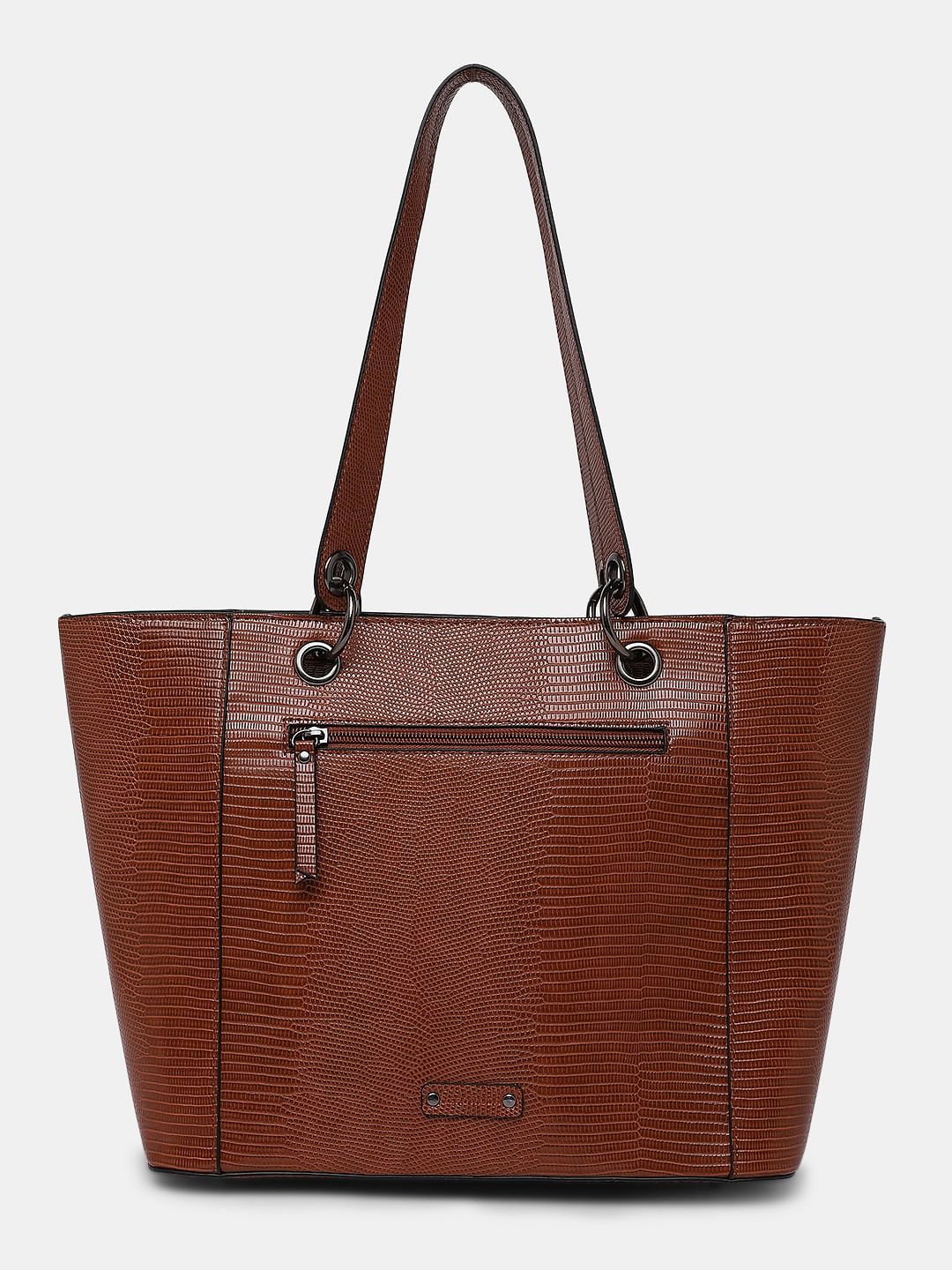 Brown Textured Handbag - Image 2
