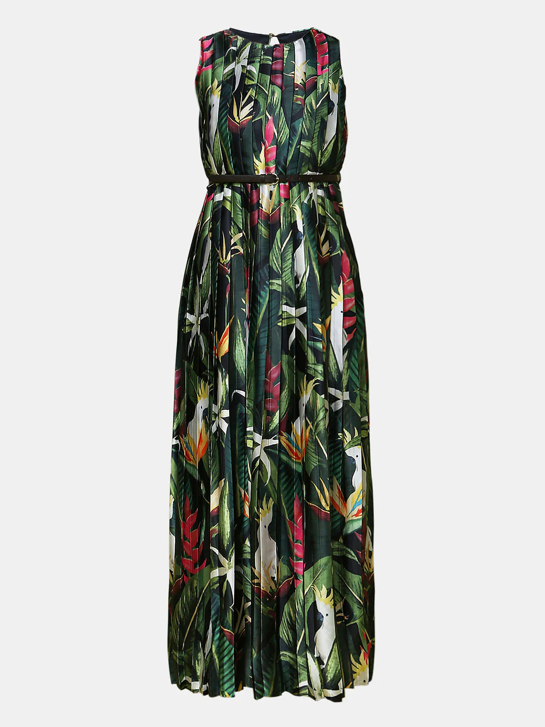 Marquee Green Tropical Print Maxi Dress - Image 6