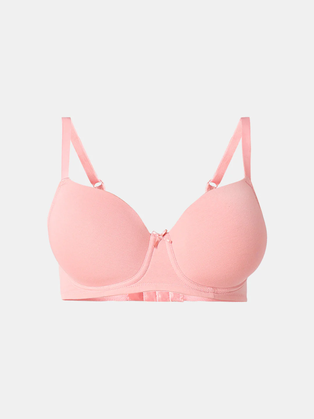 Pink Underwired Solid Bra - Image 7