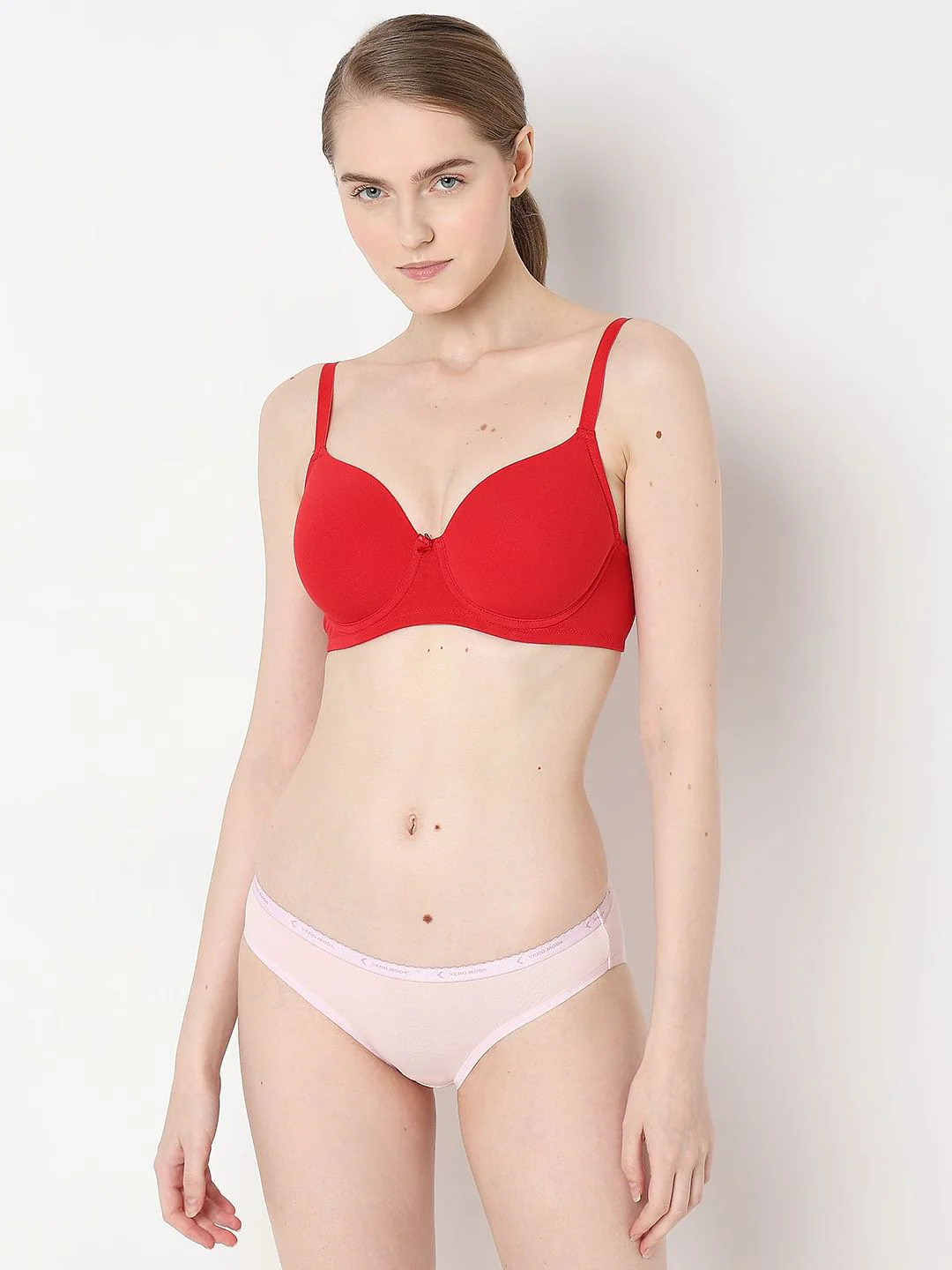 Intimates Red Underwired Padded T-Shirt Bra - Image 2