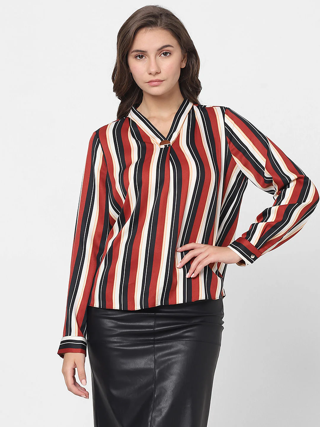 Brown Striped Top - Image 2