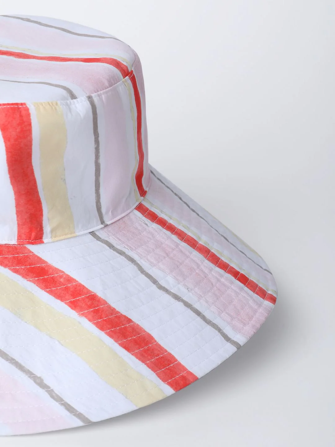 White Striped Bucket Hat - Image 3