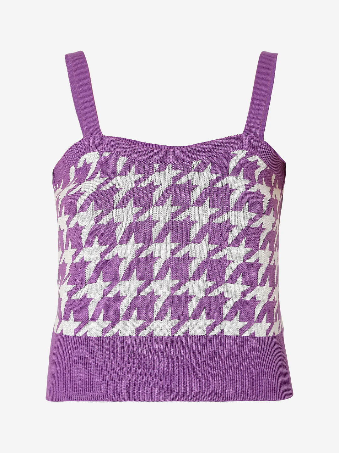 Purple Jacquard Strappy Top - Image 7
