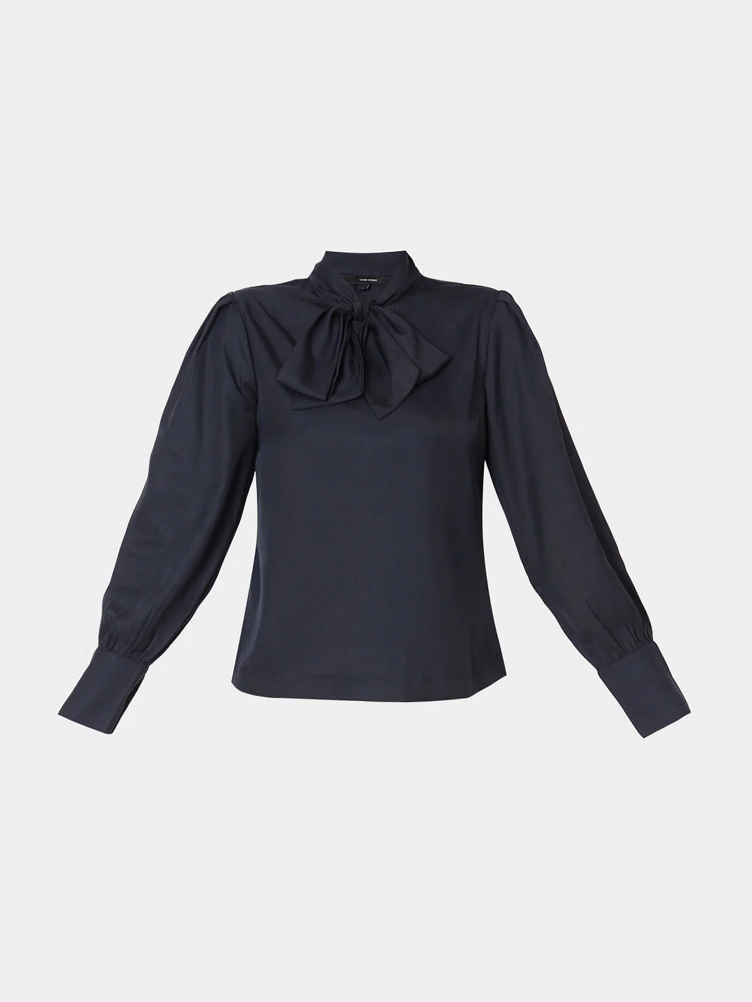 Blue Tie-Up Neck Top - Image 7