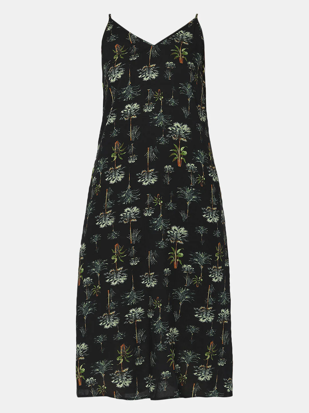Black Printed Midi Dress - Image 6